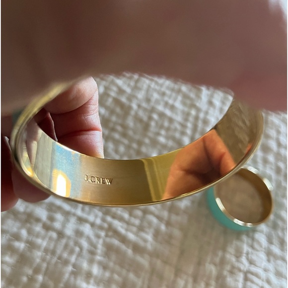 J.Crew bracelets, never worn brand new condition, enamel aqua colour. - Picture 3 of 3
